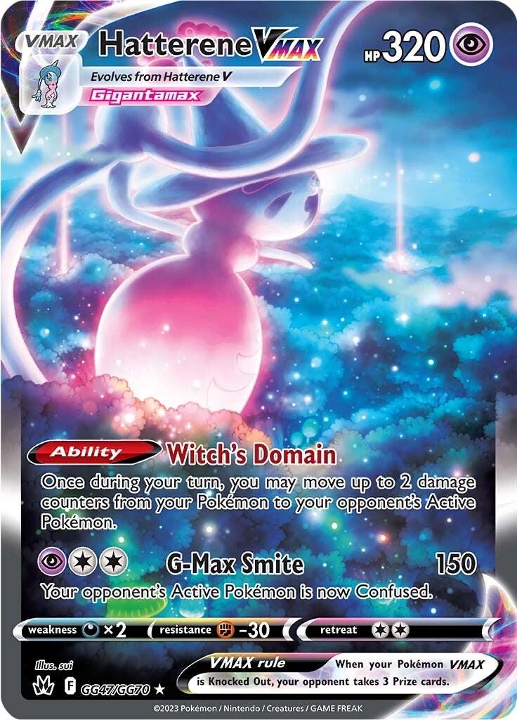 Crown Zenith Hatterene VMAX Pokémon card